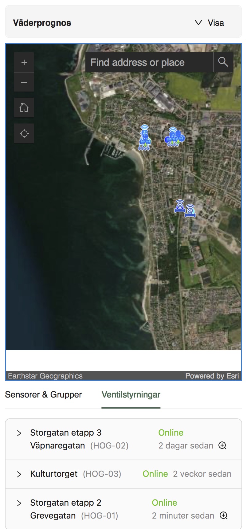 Skärmbild från JordKollen i mobilformat
